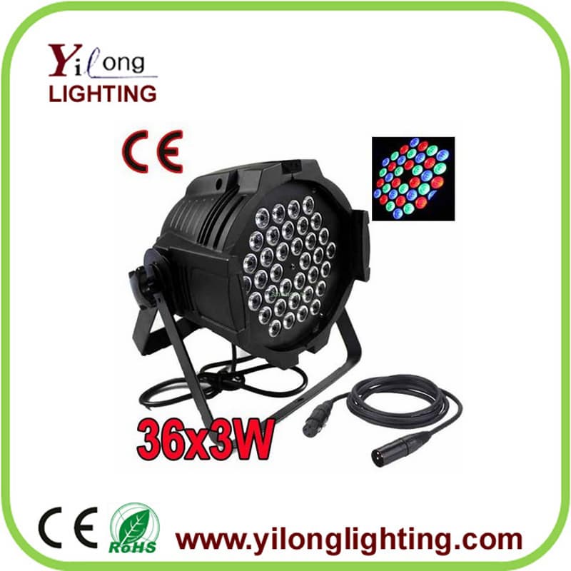 36x3W RGB PAR LED_aluminum wedding stage light_led par64